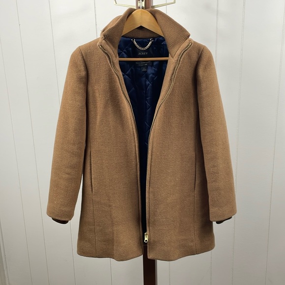 J.Crew Lodge Coat Italian Stadium Wool Heather Acorn - Picture 6 of 7